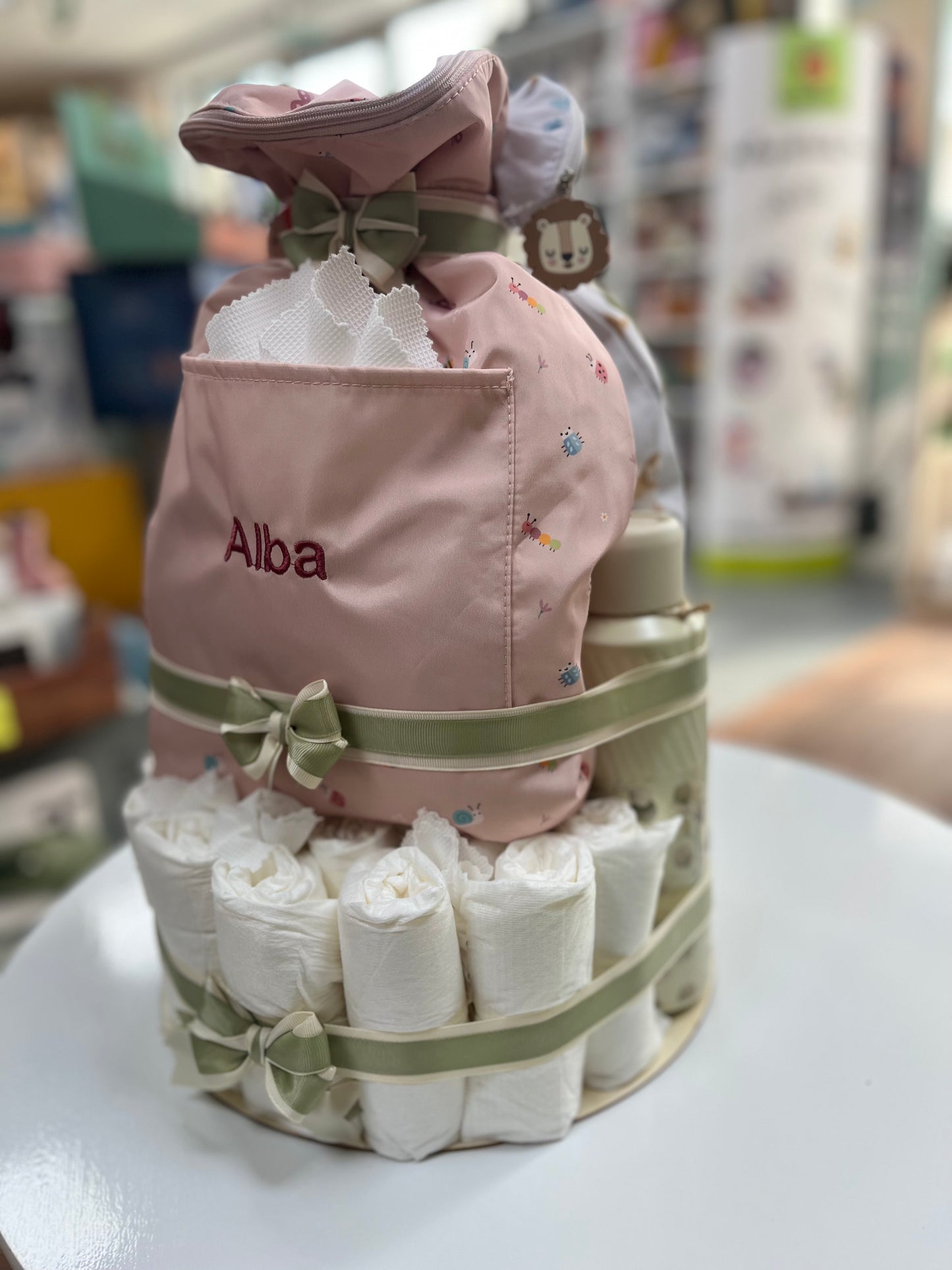 Umweltfreundliche Windeltorte