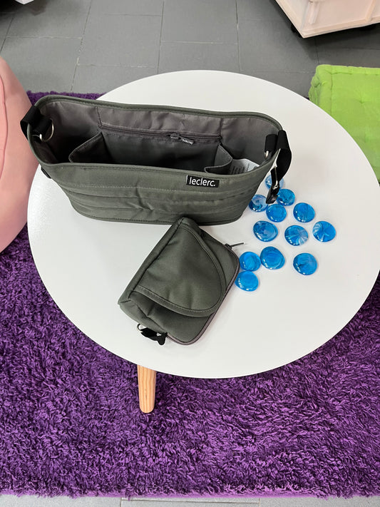 Leclerc- Borsa portaoggetti Influencer verde militare