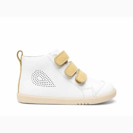 Bobux - Champ High - Court White + Sand