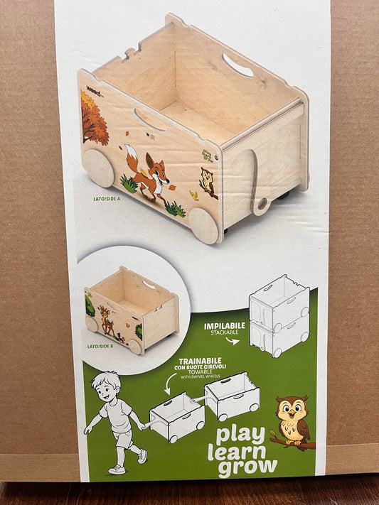 Scatola portagiochi trainabile