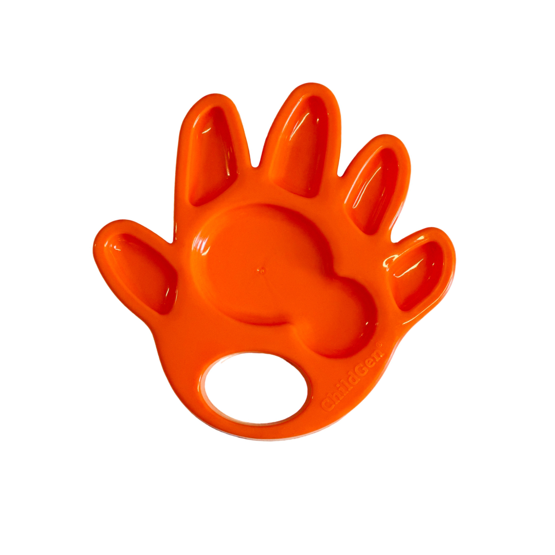 Mano tavolozza colori a dita