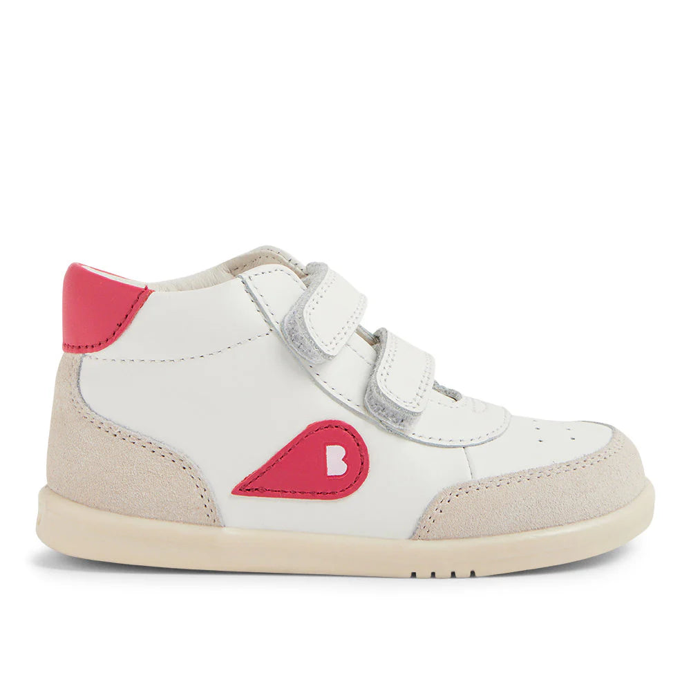 Bobux - Champ High - Chalk-Radiant Red