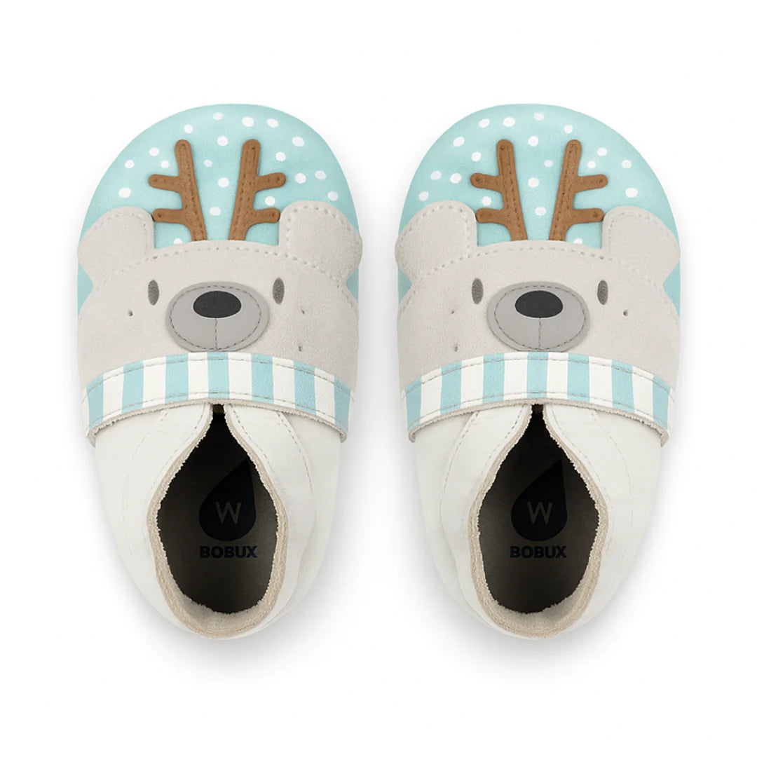 Bobux - Soft Sole Cubby - White-Seafoam