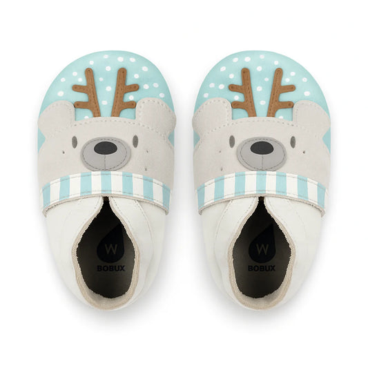 Bobux - Soft Sole Cubby - White-Seafoam