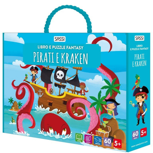 Pirati e Kraken - Shaped puzzle fantasy