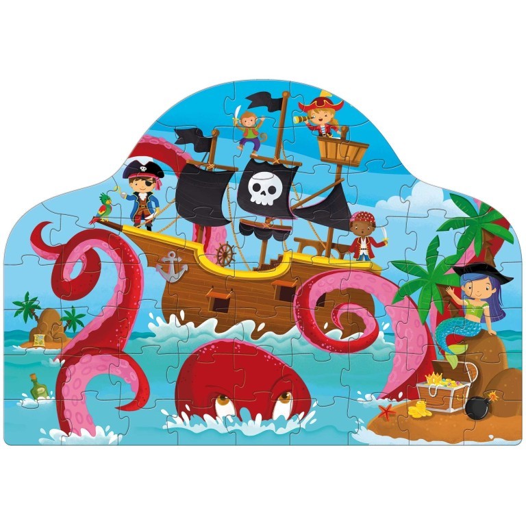 Pirati e Kraken - Shaped puzzle fantasy