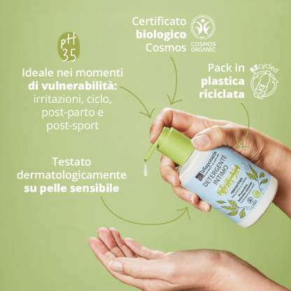 LA SAPONARIA - Detergente intimo Protettivo - Tè verde Bio & Ialuronico