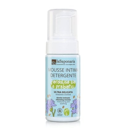 LA SAPONARIA - Mousse detergente intima delicata - Fiordaliso Bio & Prebiotici