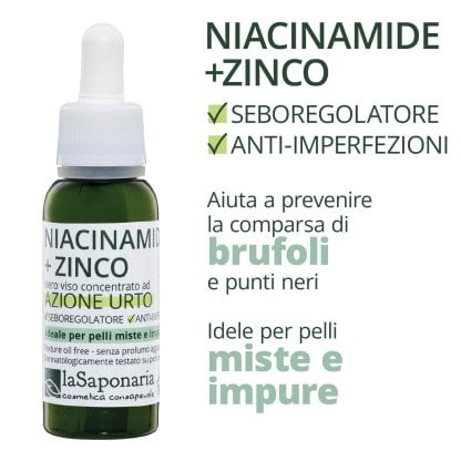 LA SAPONARIA - Niacinamide + Zinco per pelli miste