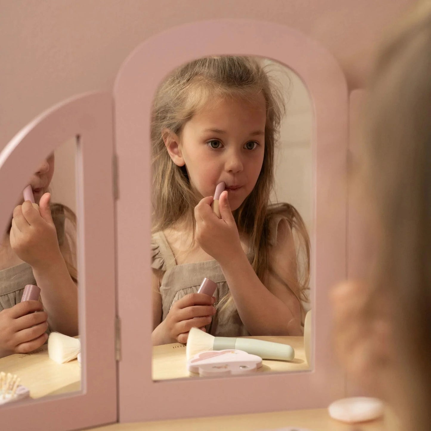 Little Dutch- Console in legno Rosa con Sedia