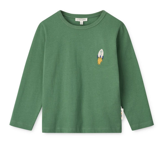 Liewood - T-shirt manica lunga Apia - Love my planet / Dusty / Multi mix