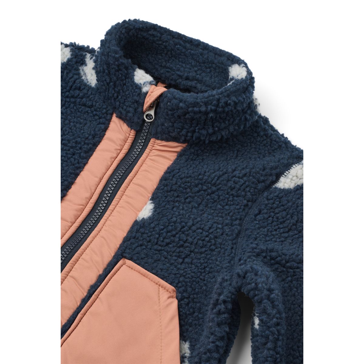 Liewood - Giacca in pile NOAM - Fiore di ciliegio / Blu navy classico