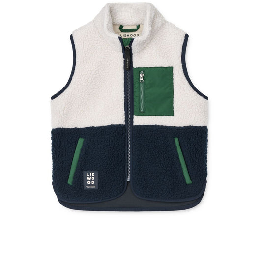 Liewood - Gilet in pile Vada - Classic Navy/ Multi Mix