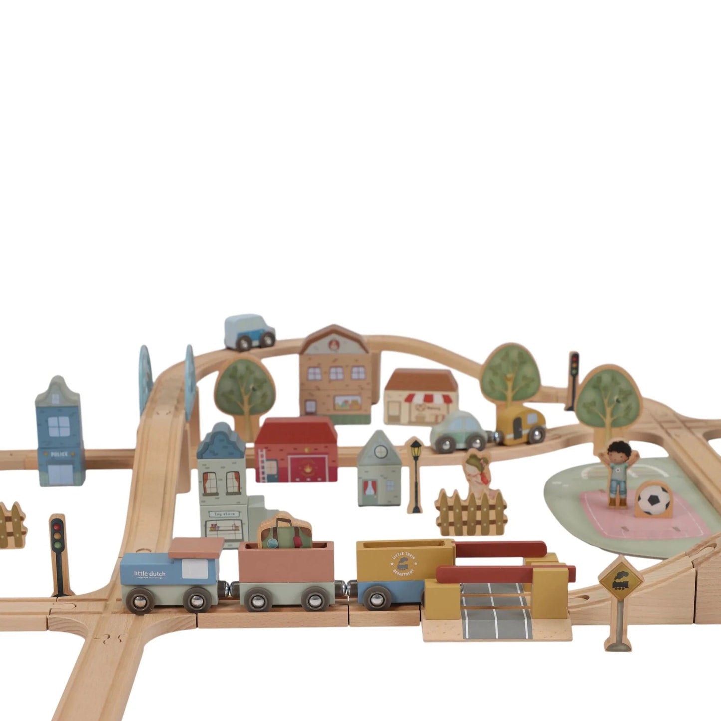 Little Dutch - Pista trenino in legno XL (114 pz)