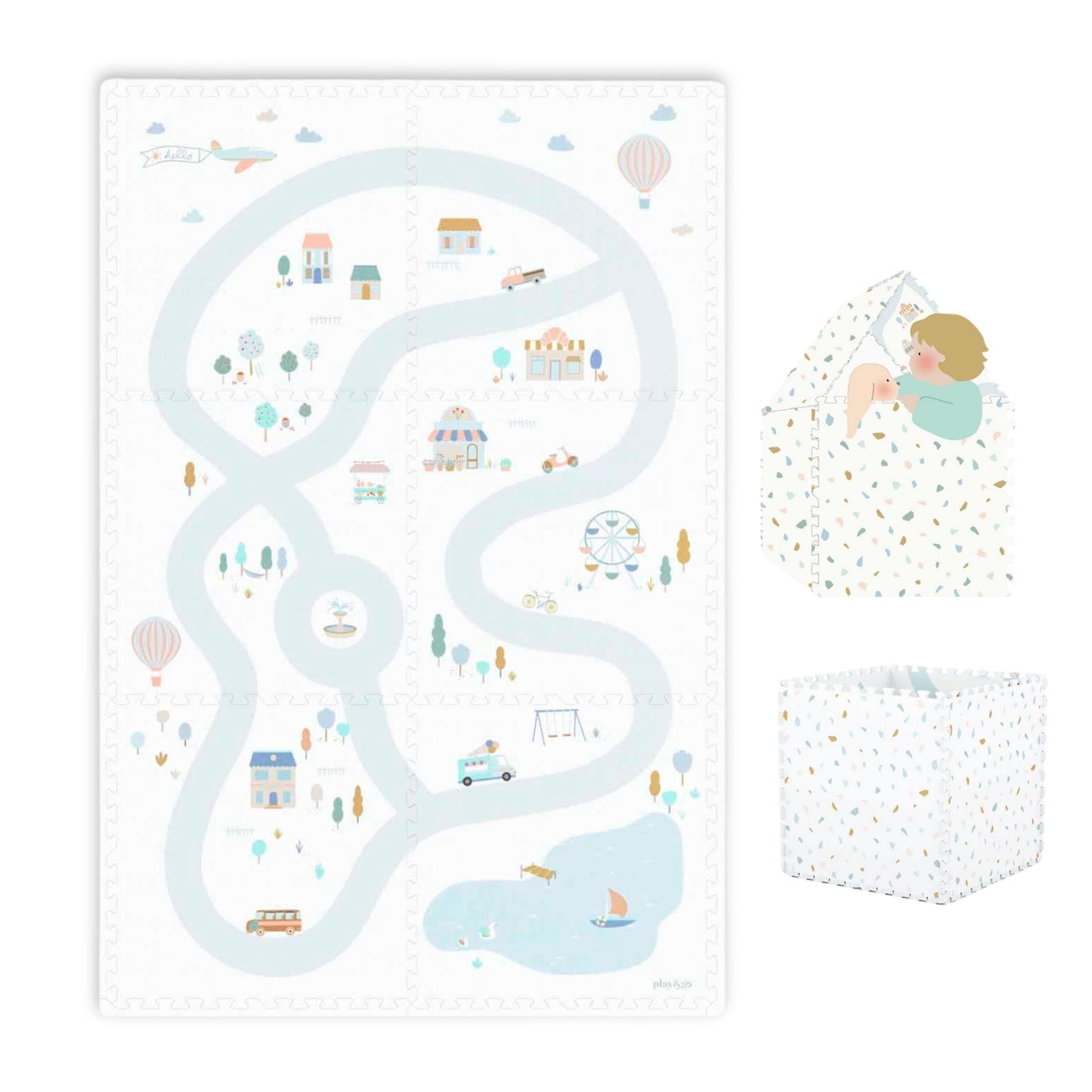 Play&Go - Tappeto morbido in EVA - (120 x 180 cm - 6 mattonelle)