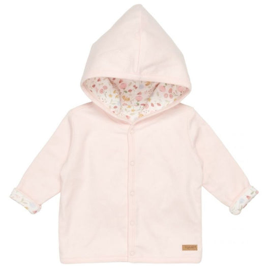 Little Dutch - Giacca reversibile "Fiori e farfalle/Rosa" 50/56