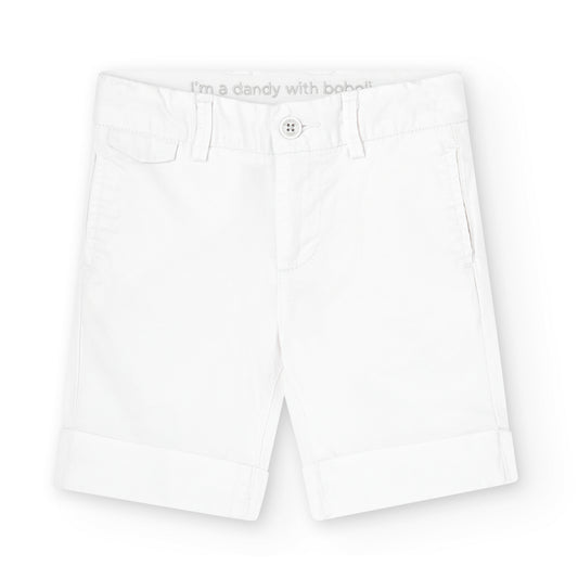 Boboli - Bermuda satin elasticizzato "Bianco"
