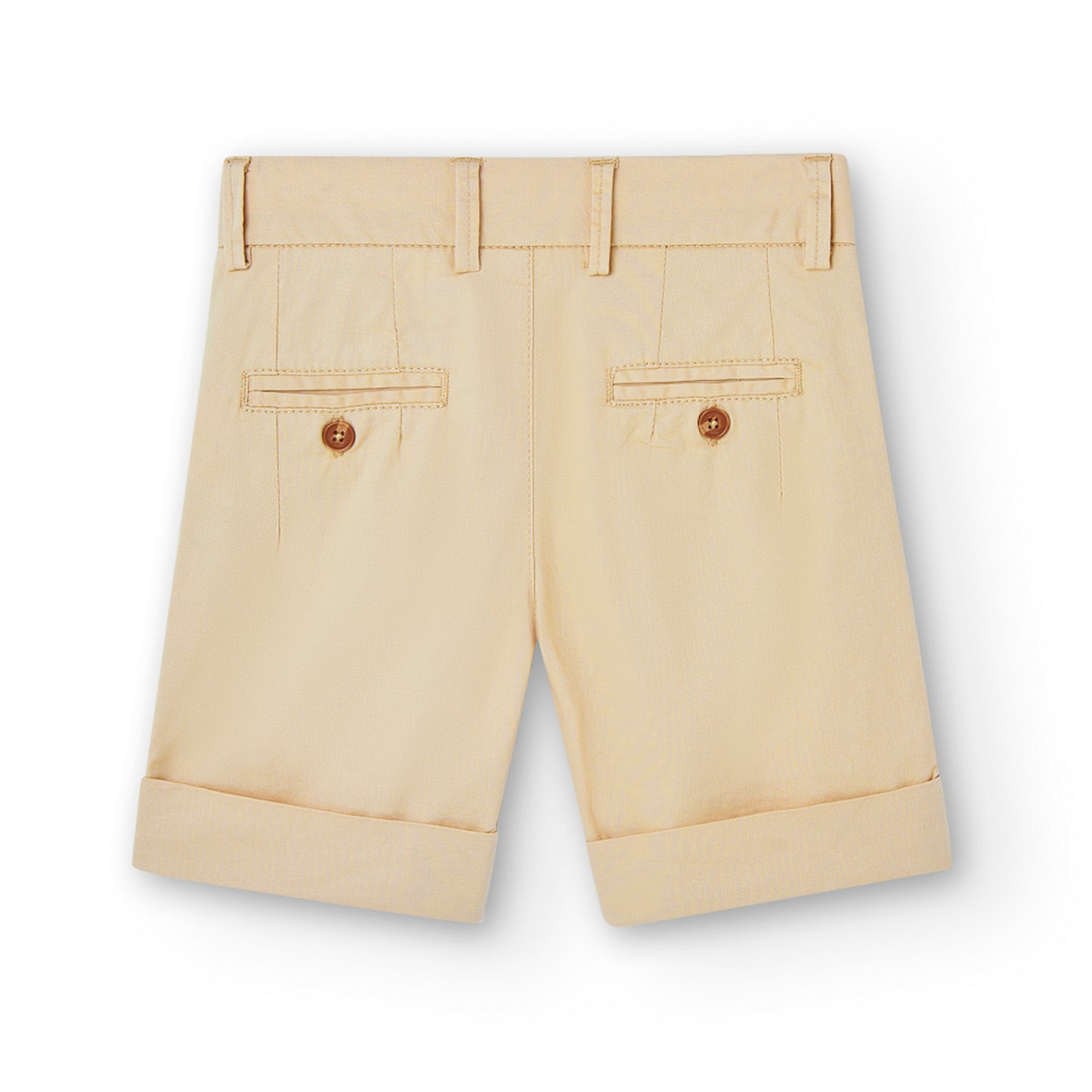 Boboli - Bermuda satin elasticizzato color cammello