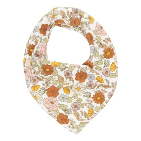 Bavaglino bandana in cotone organico Vintage Little Flower
