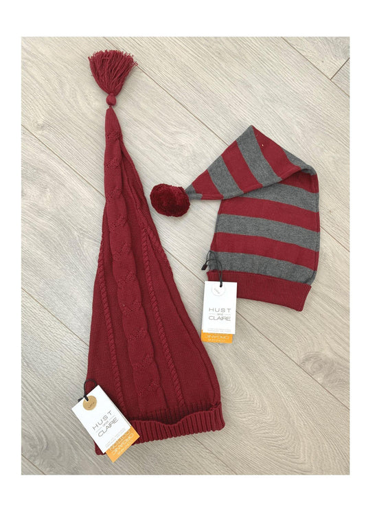 Hust&Claire - Cappellino natalizio Feliz hue treccia - Nani&S di Enza Tramontana