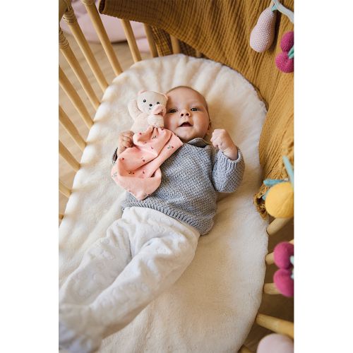 KALOO - Carre Douceur Doudou Bär „Blätter der Liebe“