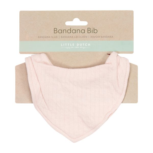 Little Dutch - Bavaglino bandana in cotone organico "Rosa"