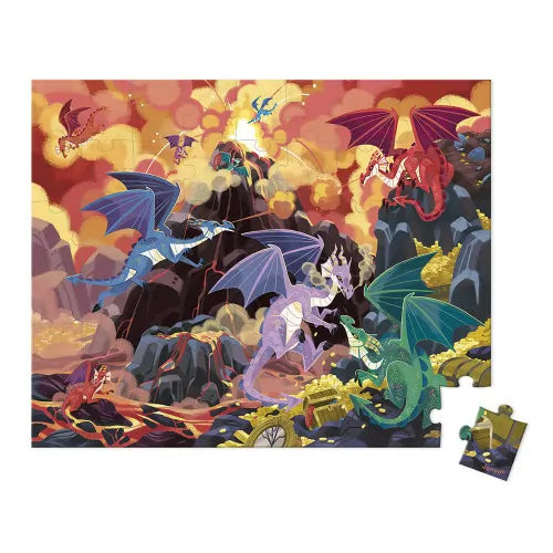 Janod - Puzzle „Das Land der Drachen“ – 54 Teile