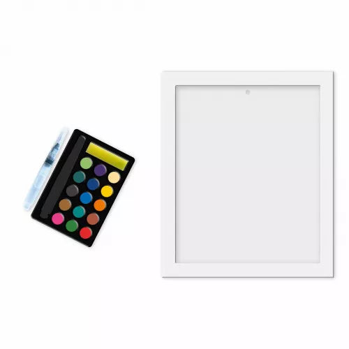 Janod - Aquarellmalerei mit goldenen Quadraten „Tiere“